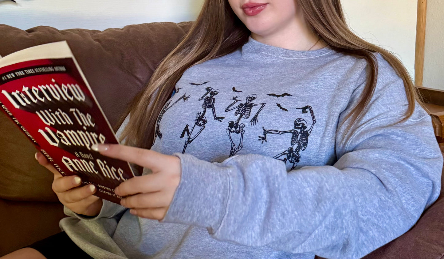 DANCING SKELETONS CREWNECK SWEATSHIRT